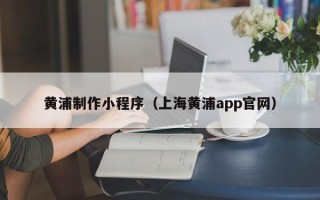 沁阳黄浦制作小程序（上海黄浦app官网）